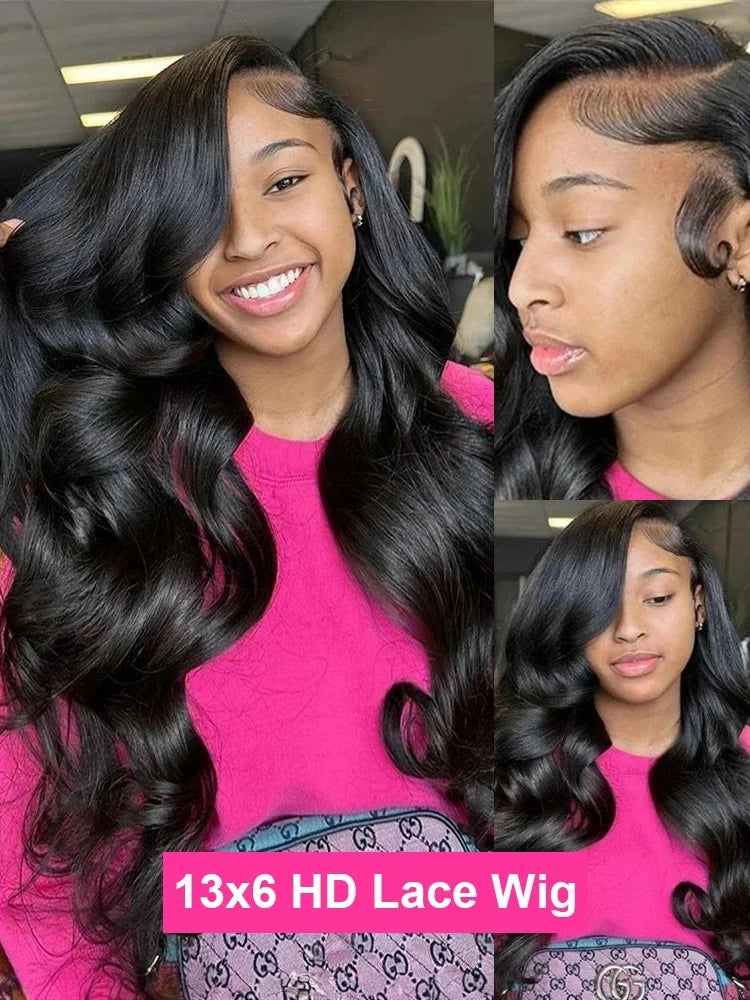 Brazilian Body Wave 13x6 / 360 HD Transparent Lace Front Wig | Pre-Plucked 13x4 Lace Frontal Human Hair Wig for Women Luxegan
