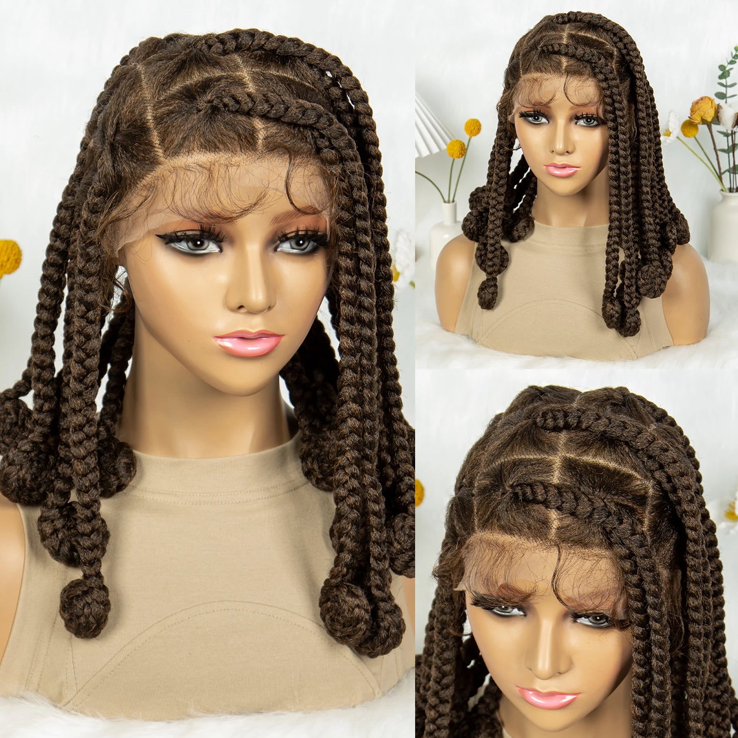 KIMA Chunky Knotless Bantu Box Braids Wig | Full Lace Luxegan