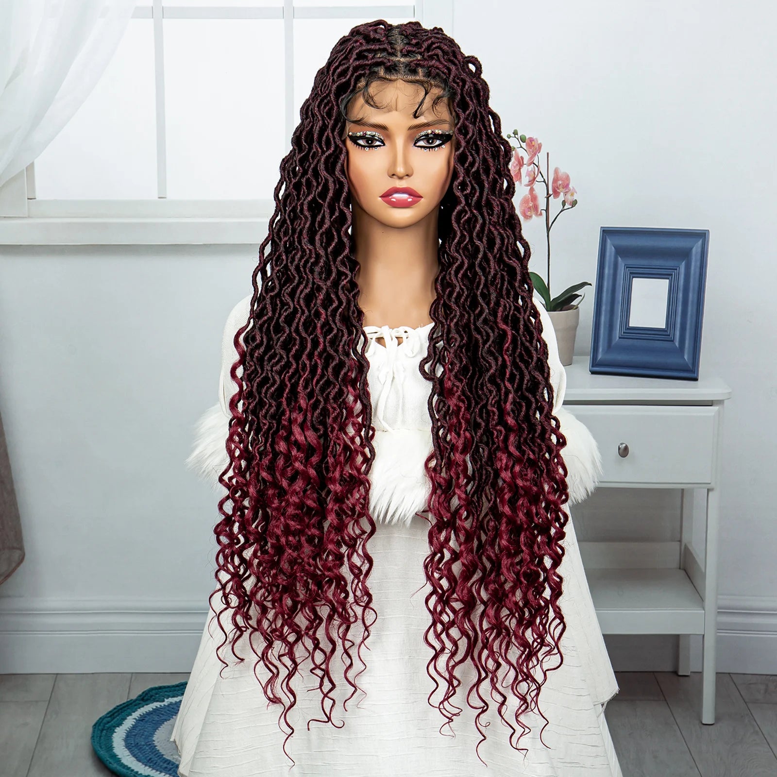 Goddess Locs & Passion Twist Braids Wig | Full Lace | Knotless | Boho Style Luxegan