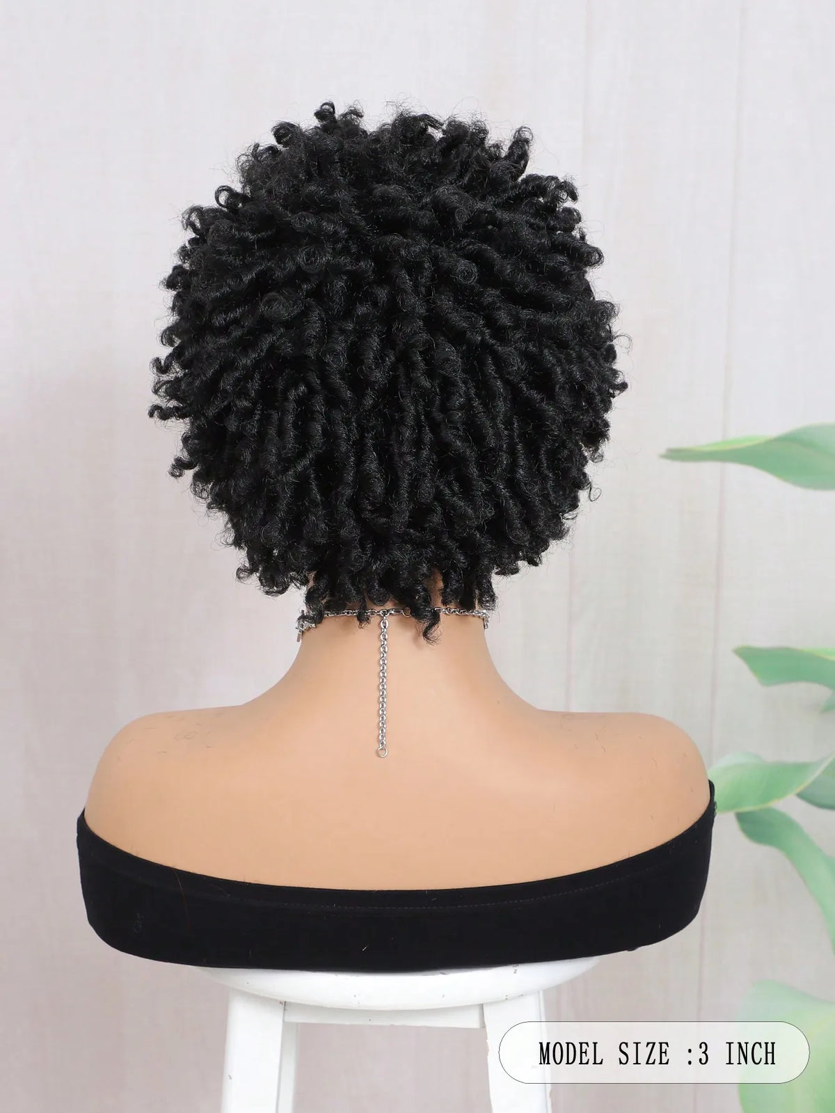 Short Afro Faux Dreads Wig | Heat Resistant Synthetic Braids | Unisex Wig for Black Women & Men - Luxegan