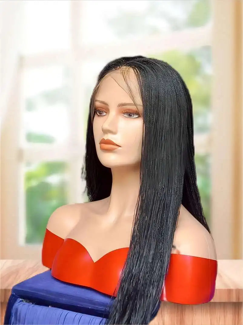 Passion Tribal Braids Wig | Red Dreadlocks & Micro Braids | Cornrow Accents | Synthetic Hair | Black Women