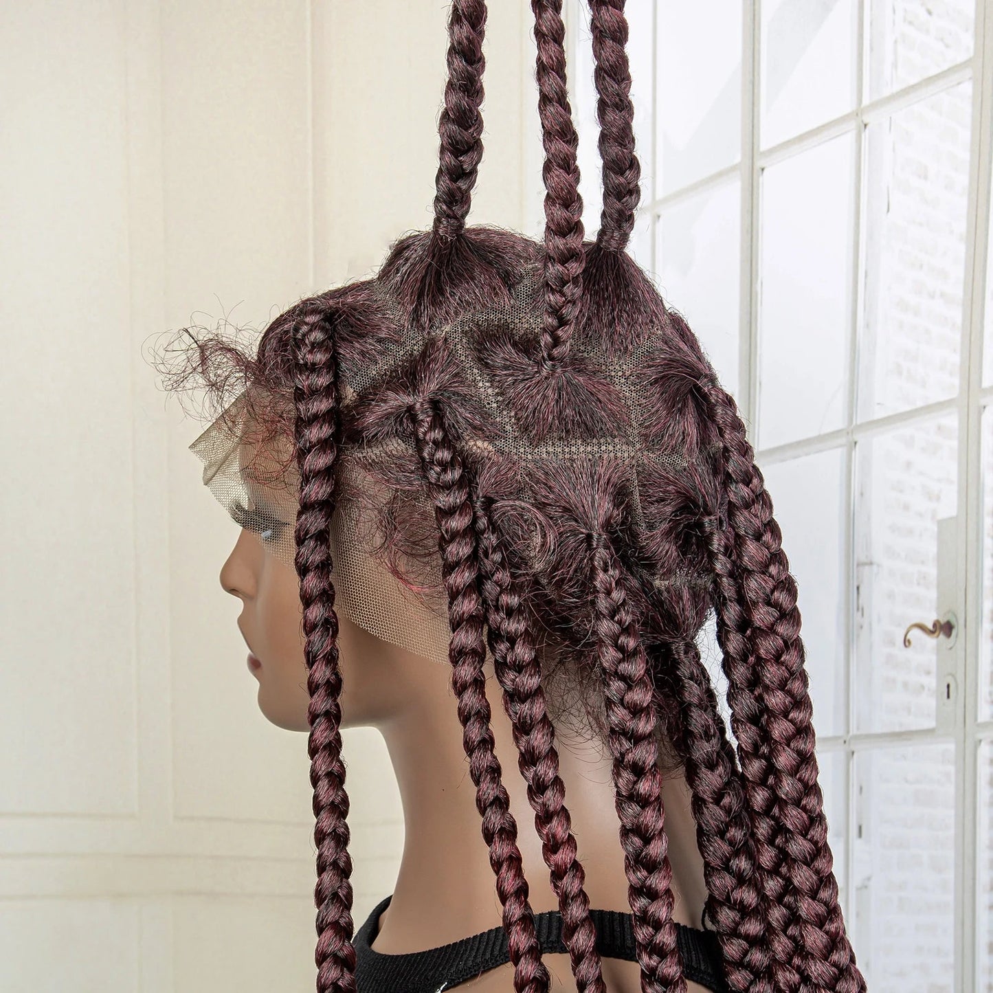 Jumbo Cornrow & Knotless Box Braids Wig | Full Lace | Baby Hair | Black Women Luxegan