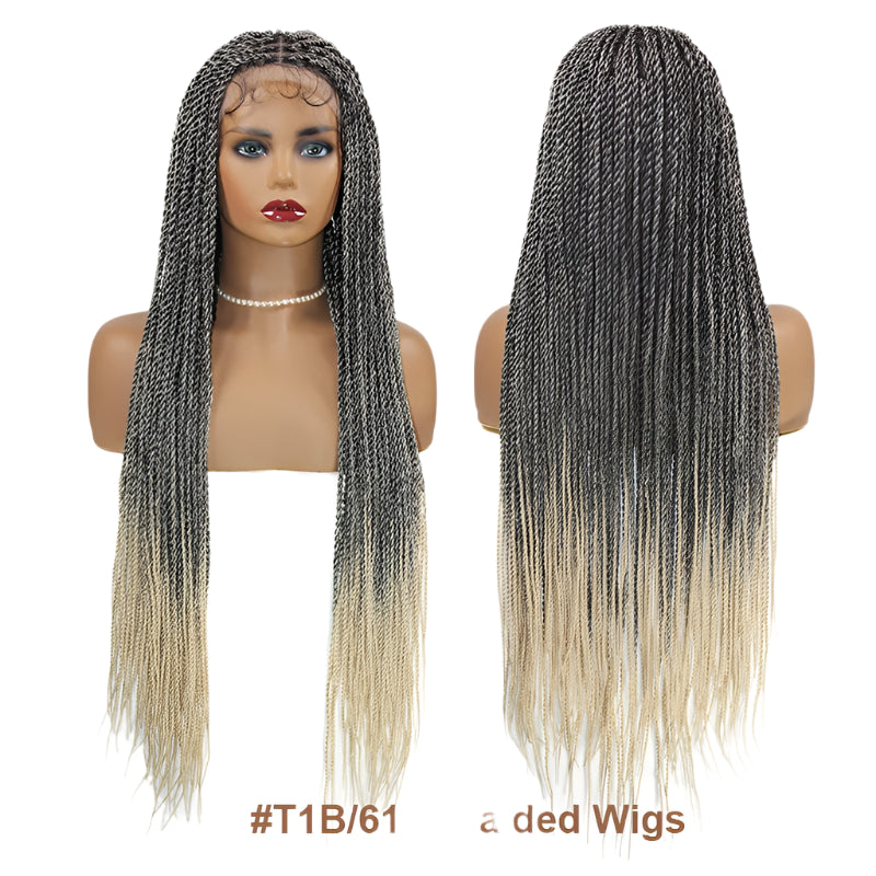 Senegalese Twist & Box Braids Wig | Lace Front | Pre-Plucked | Kanekalon Hair | Black Women