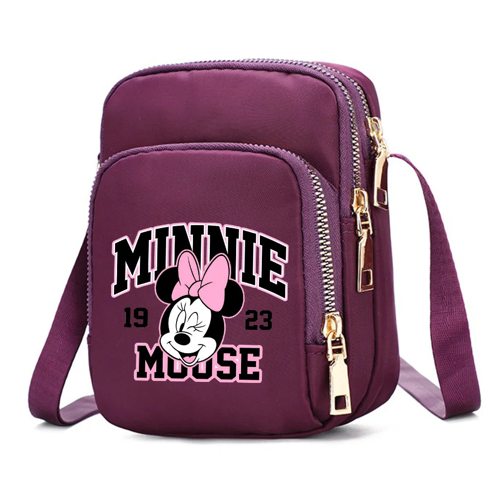 Mickey & Minnie Mouse Shoulder Bag | Cartoon Crossbody Handbag Luxegan