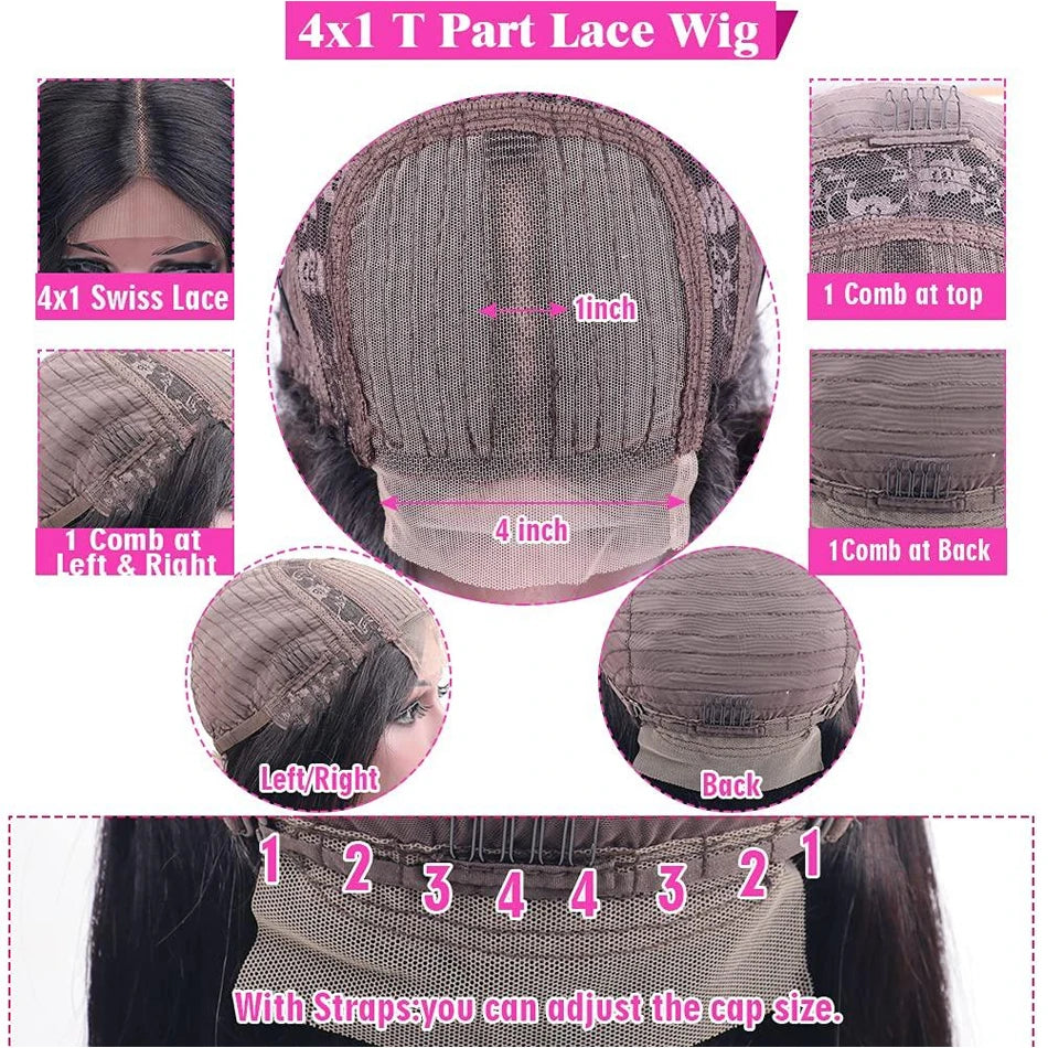 13x4 Glueless Kinky Straight Bob Wig | Ready-to-Wear | Brazilian Remy Human Hair