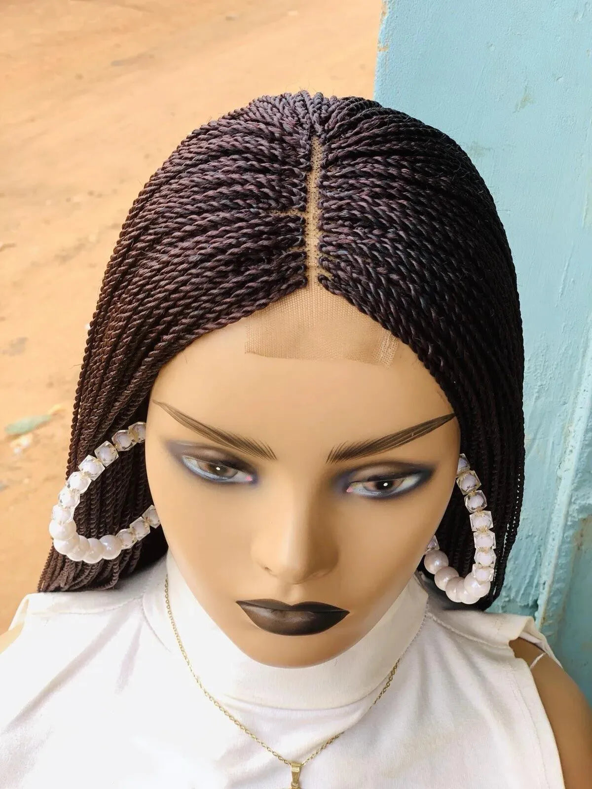 Senegalese Twist Braided Wig | Micro Twist & Box Braids | Full Lace Front | Kanekalon Hair | Black Women