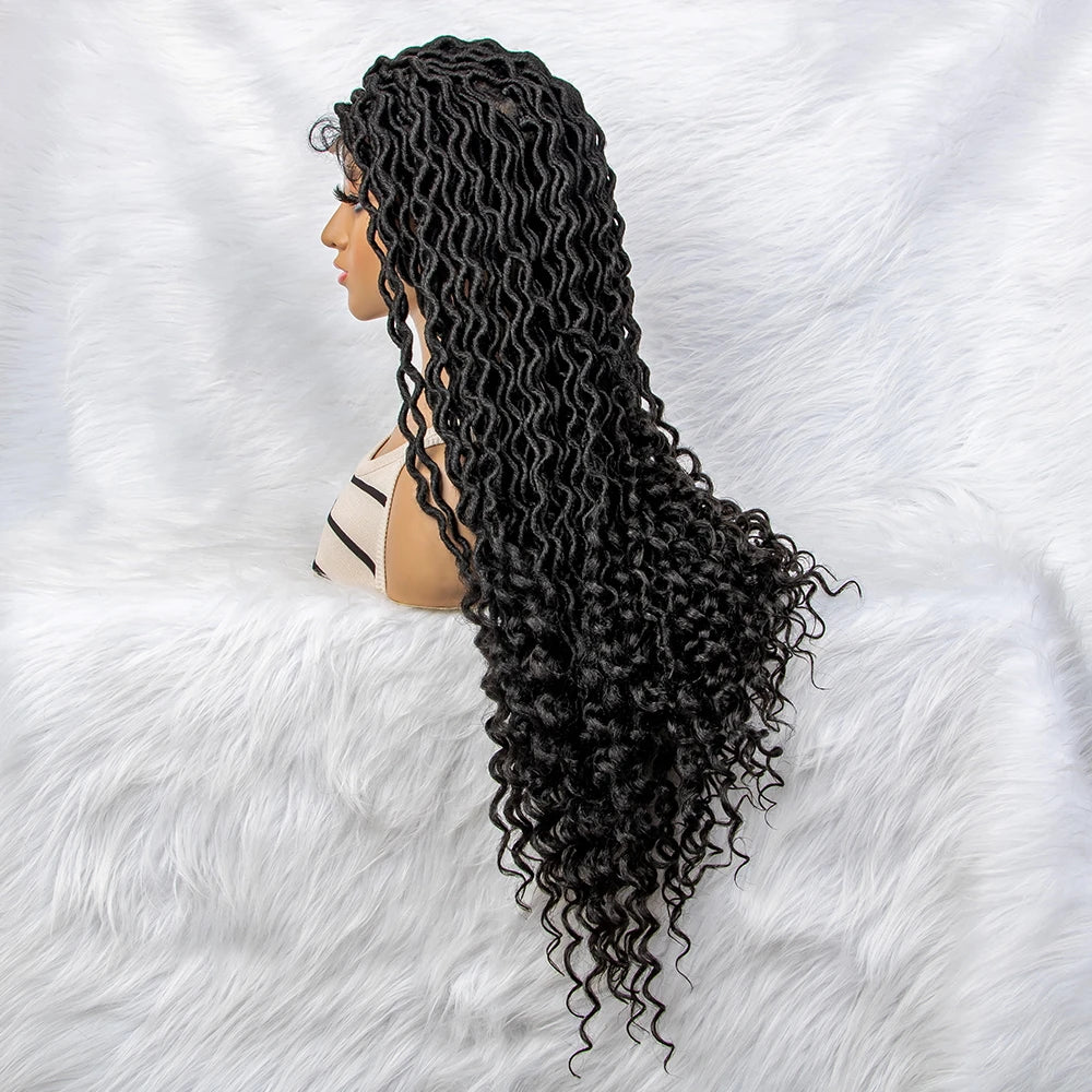 34" Dreadlocks Braided Wig | Full Lace Front with Baby Hair Luxegan