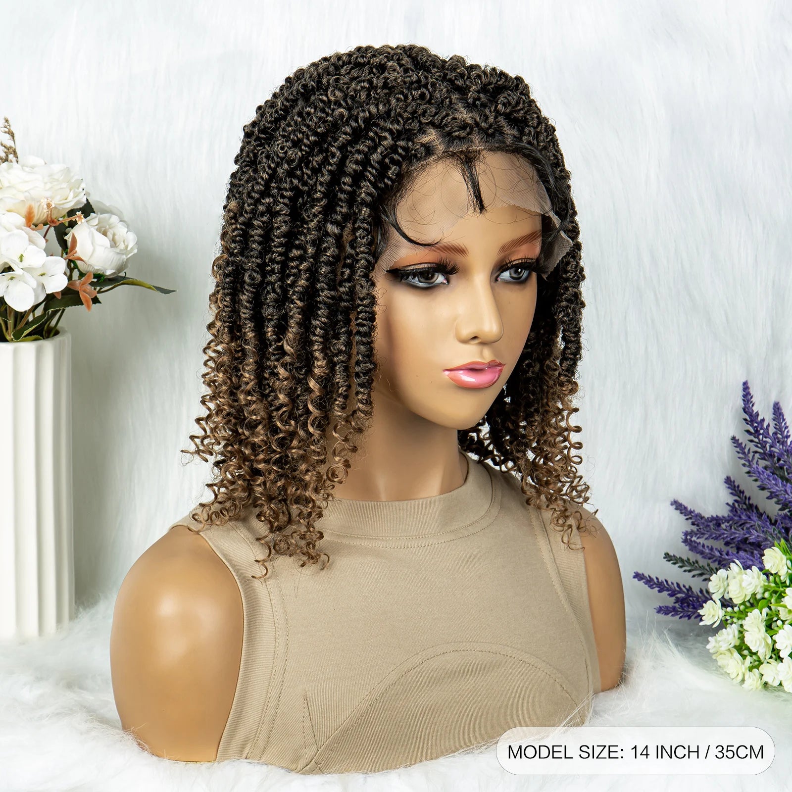 HD Lace Front Curly End Box Braids Wig | 9*6 Part Luxegan
