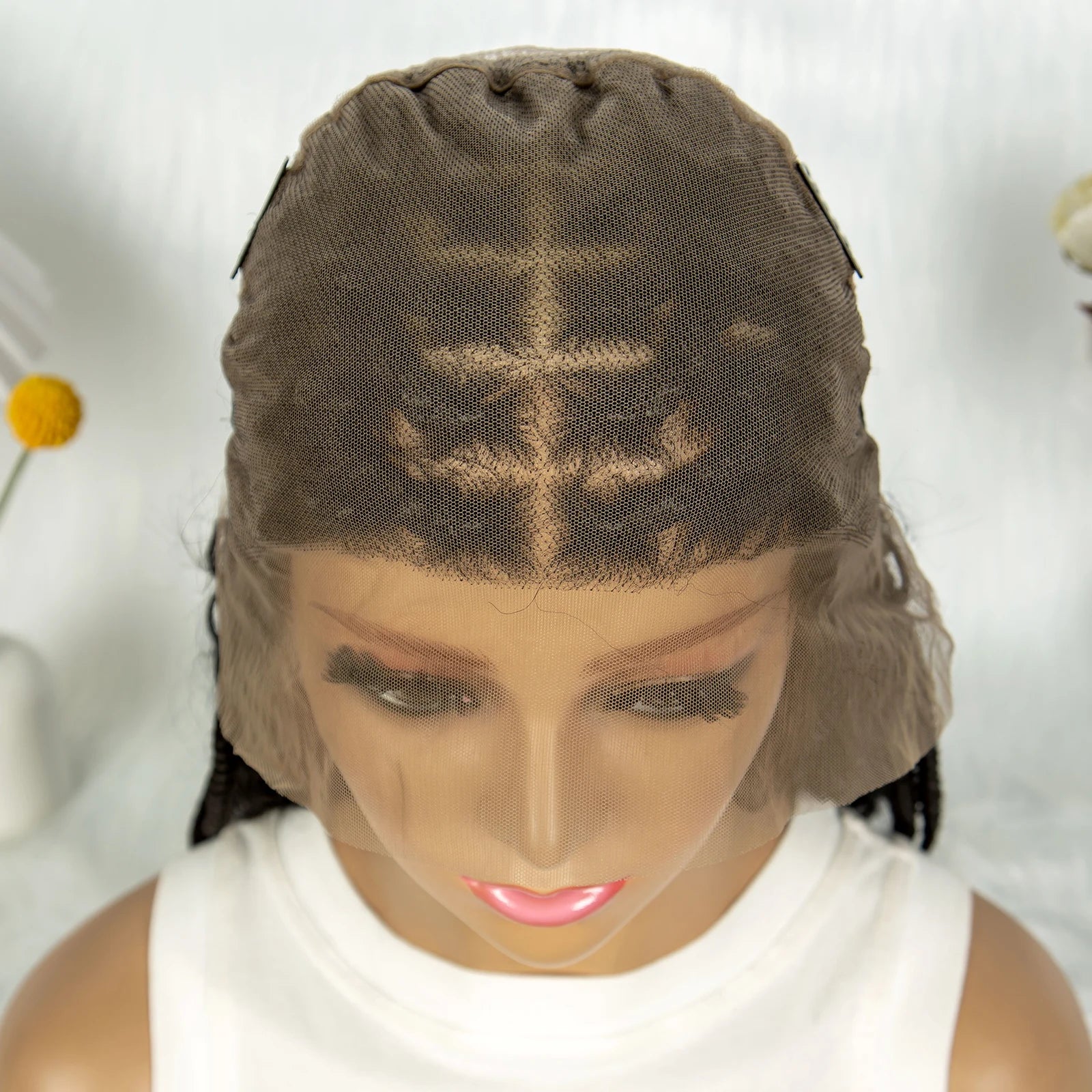 Curly End Box Braids Wig | Lace Front with Baby Hair Luxegan