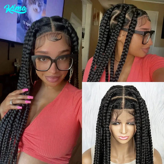 HD Lace Knotless Square Box Braids Wig | Full Lace | Baby Hair | Black Women Luxegan