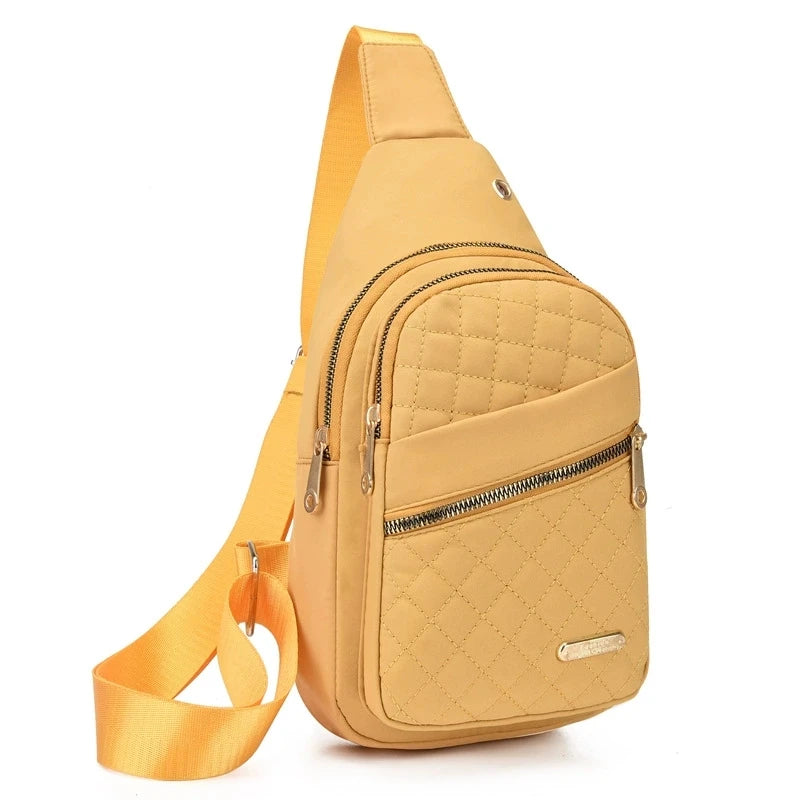 Lightweight & Comfortable Quilted Crossbody Chest Bag | Women's Sling Shoulder Purse Luxegan