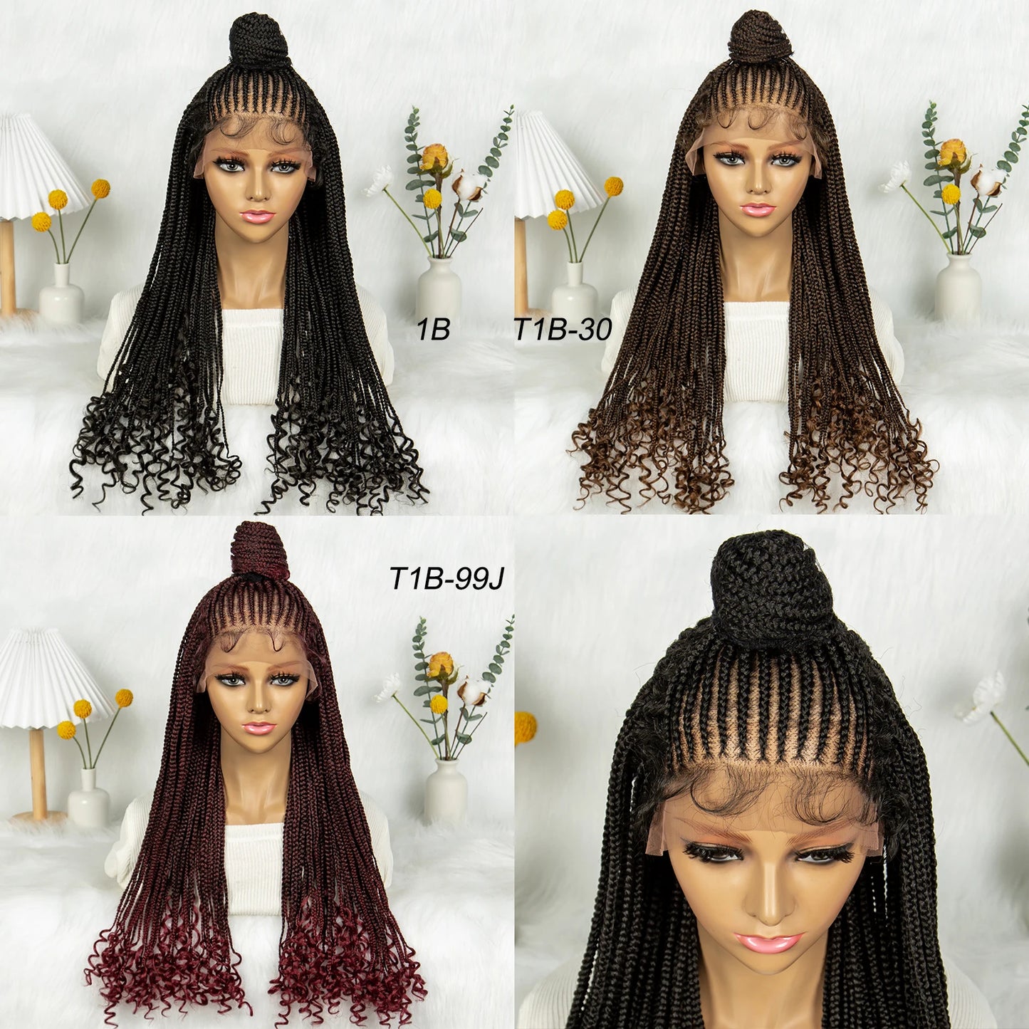 KIMA Updo Braided Wig with Curly Ends & Baby Hair | Lace Front Luxegan