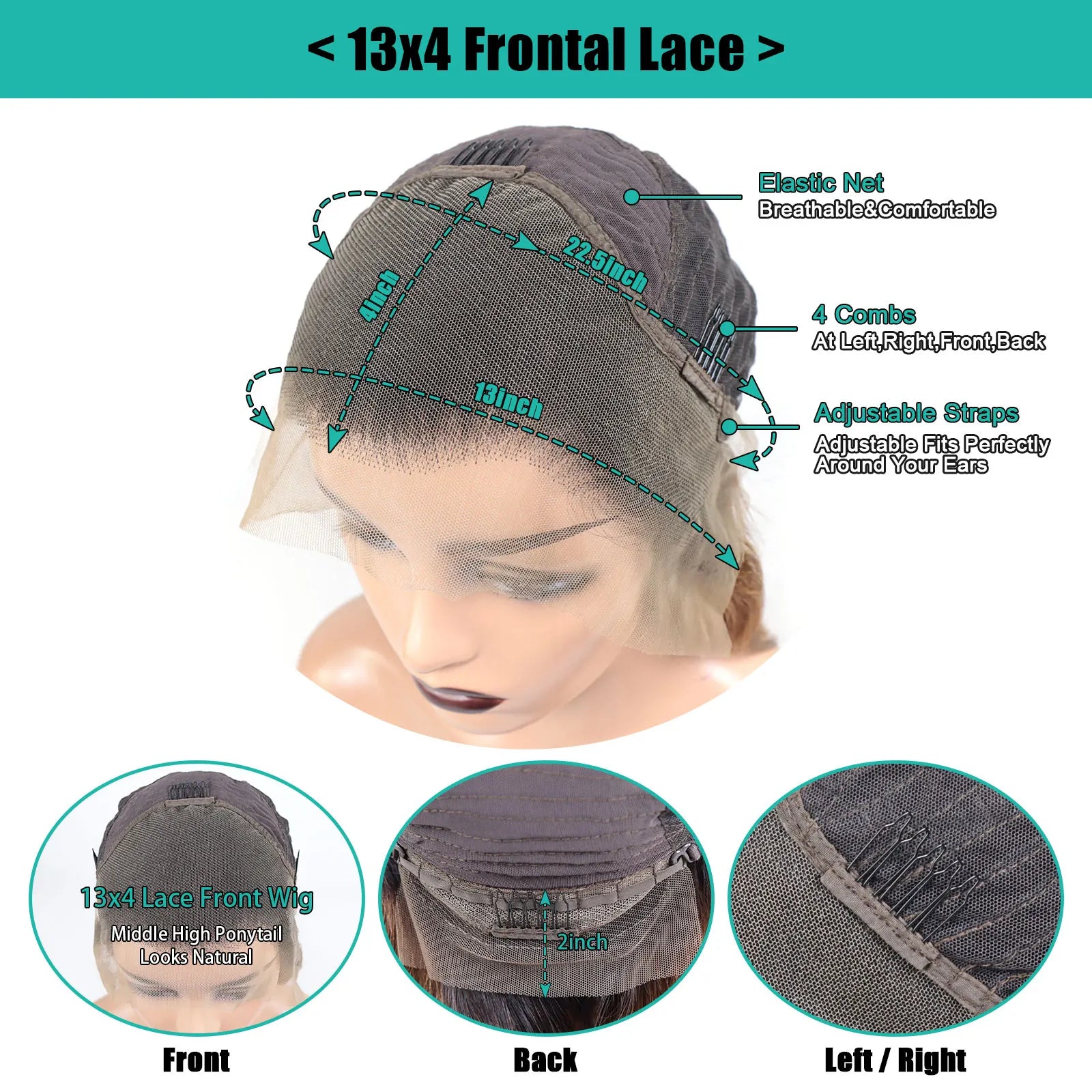 200 Density Blonde Highlight Short Bob Wig | 13x4 Lace Frontal Pixie Cut | Brazilian Remy Hair