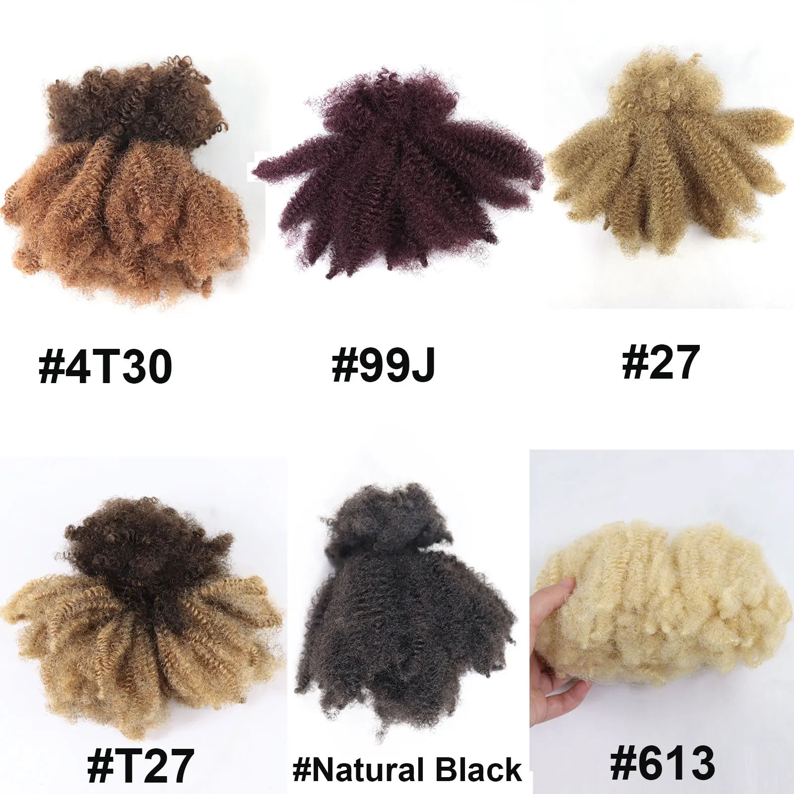 50g Afro Kinky Curly Bulk Human Hair | Braiding & Crochet Hair Extensions Luxegan