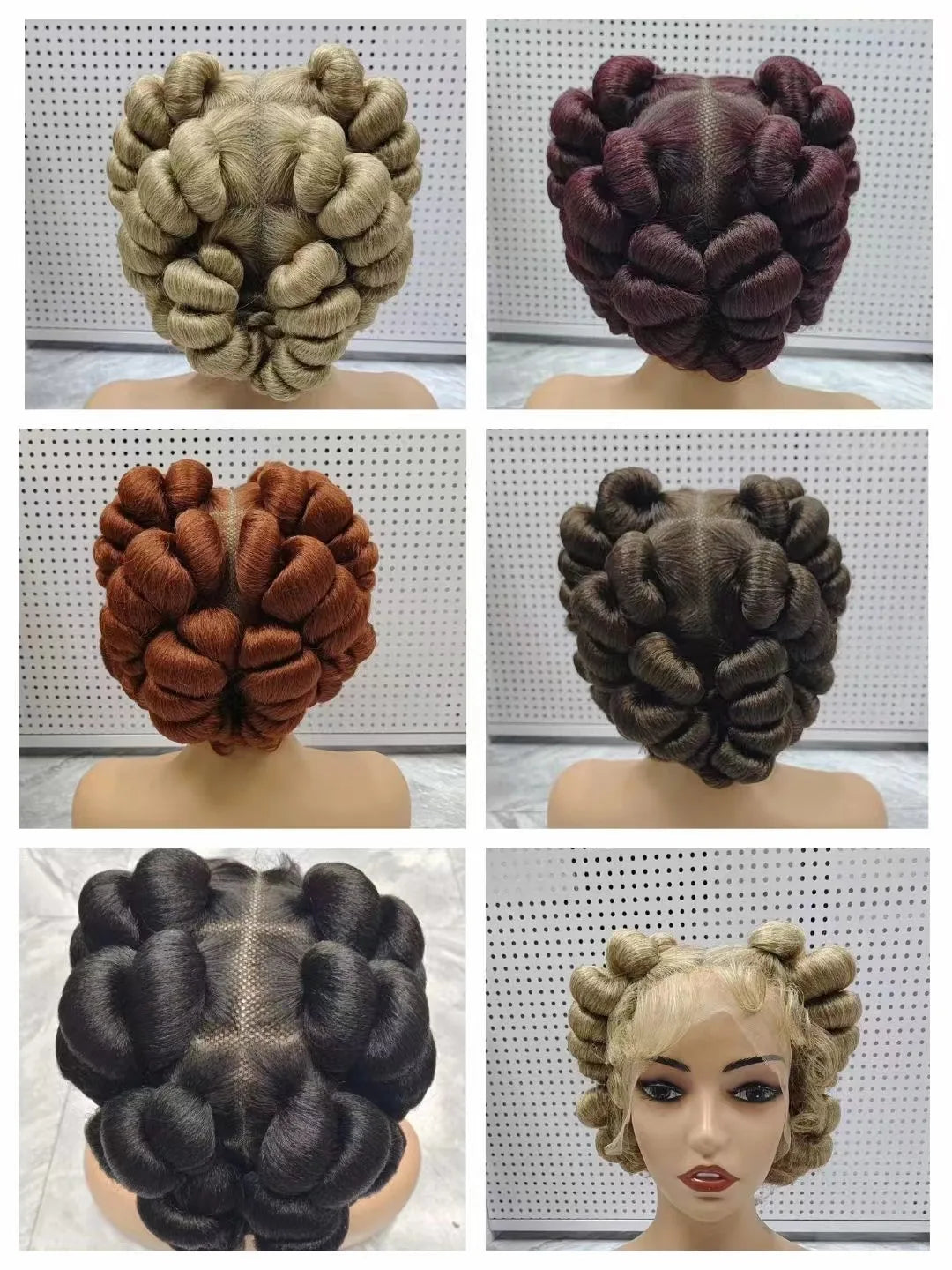 Short Cute Bantu Knotless Braids Wig | Transparent Full Lace | Handmade Luxegan