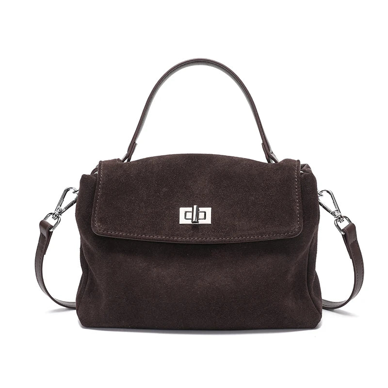 Women's Cow Genuine Leather Shoulder Bag Female Soft Natural Cowhide Retro Handbags Ladies Fashion Trend Commute Crossbody Bags Luxegan