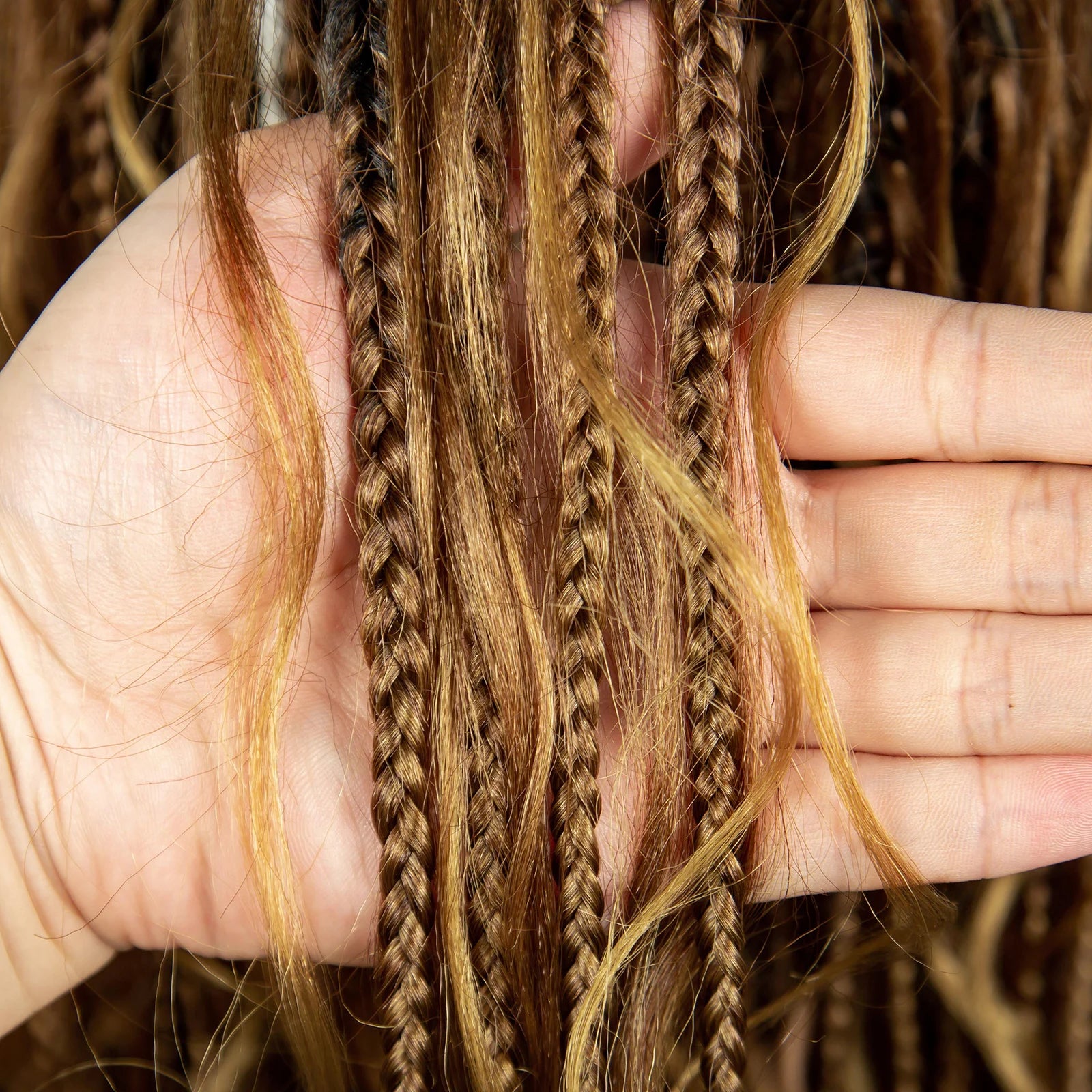 34" Boho Knotless Box Braids Wig | HD Full Lace | Ombre Twist | Baby Hair Luxegan