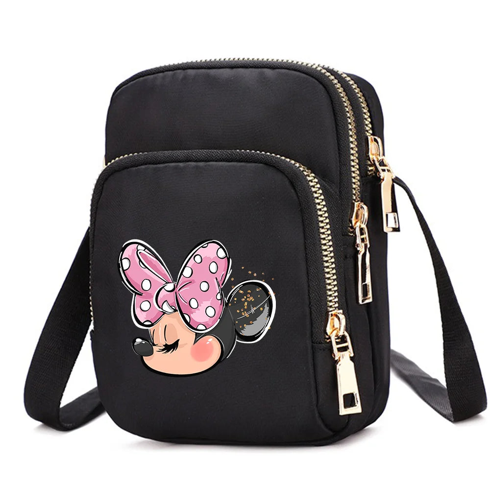 Mickey & Minnie Mouse Shoulder Bag | Cartoon Crossbody Handbag Luxegan
