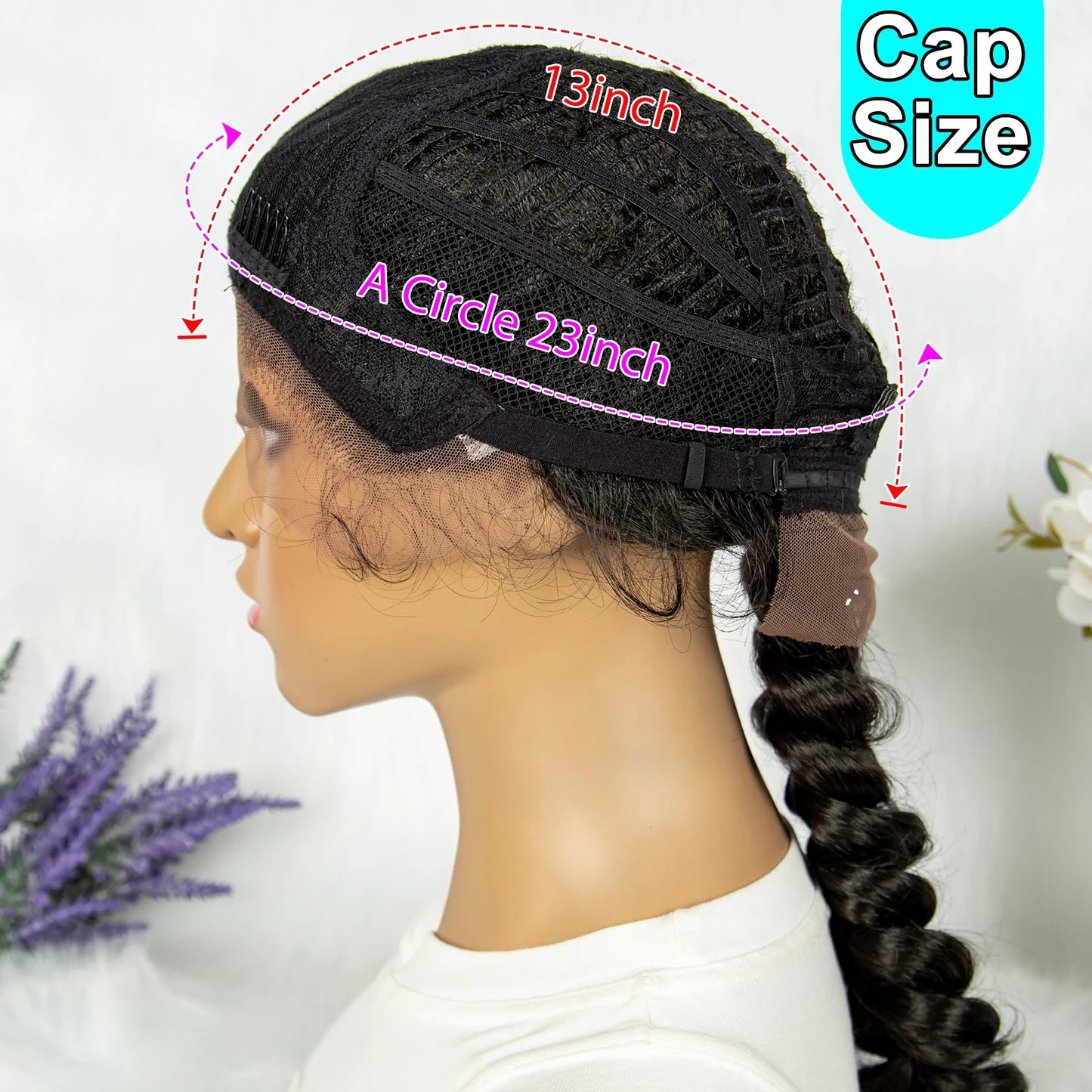 KIMA Dutch Braids Wig | 13x4 Lace Front | Kinky Curly Edges | Baby Hair Luxegan