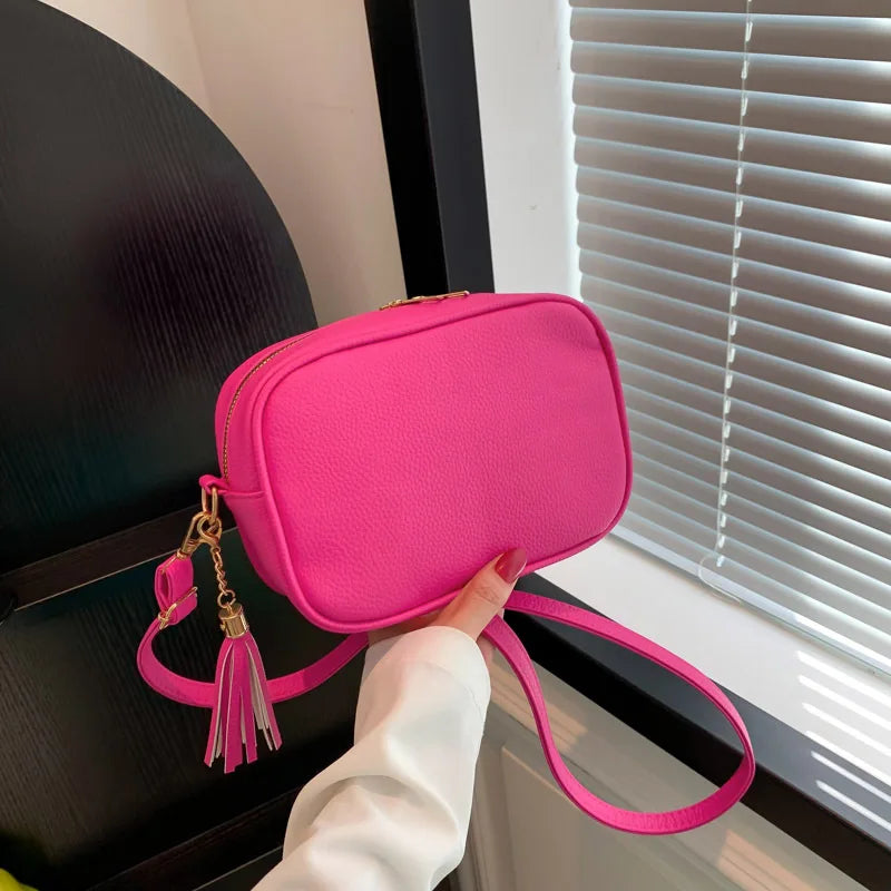 New Minimalist Shoulder Bag | Fashionable Large-Capacity Broad-Strap Underarm Bag | Elegant Versatile Crossbody Square Purse | "Dignified" Solid-Color Casual Satchel for Everyday Utility Luxegan