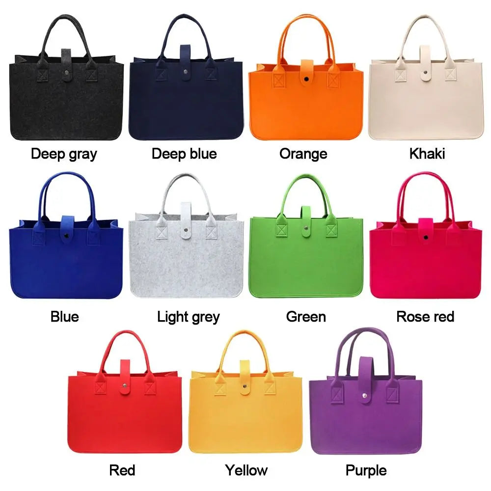 Large Capacity Felt Shoulder Bag Portable Storage Organizer Felt Messenger Bag | Toy Sundries Crossbody Handbag Women Luxegan