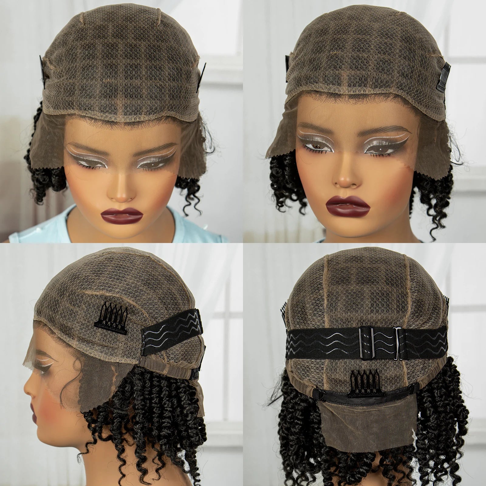 10" Natural Twist Braids Wig | Full Lace | Baby Hair | Short Braided Style Luxegan