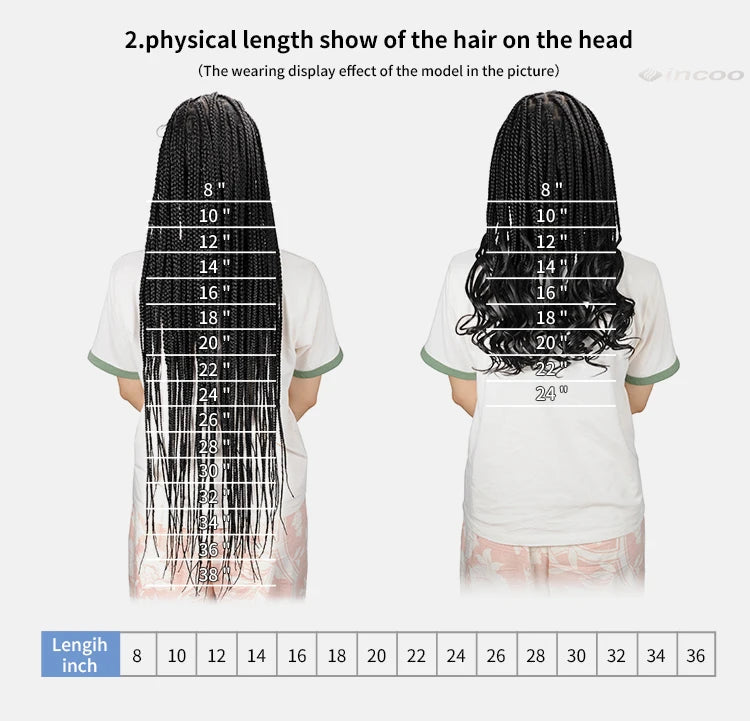 36" Boho Curly Box Braided Lace Wig | Knotless Cornrows | Synthetic Braids for Black Women Luxegan