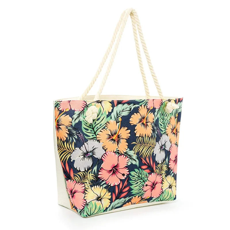 Women's Shoulder Bag | Casual Canvas Printing & Beach Style Handbag Luxegan