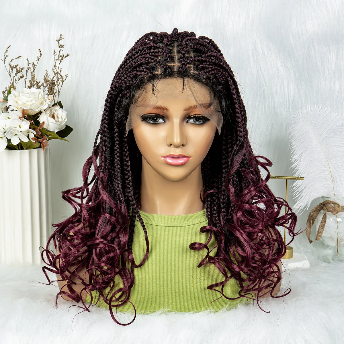 Pre-Looped Bohemian Box Braids with Curly Ends | Crochet Hair Luxegan