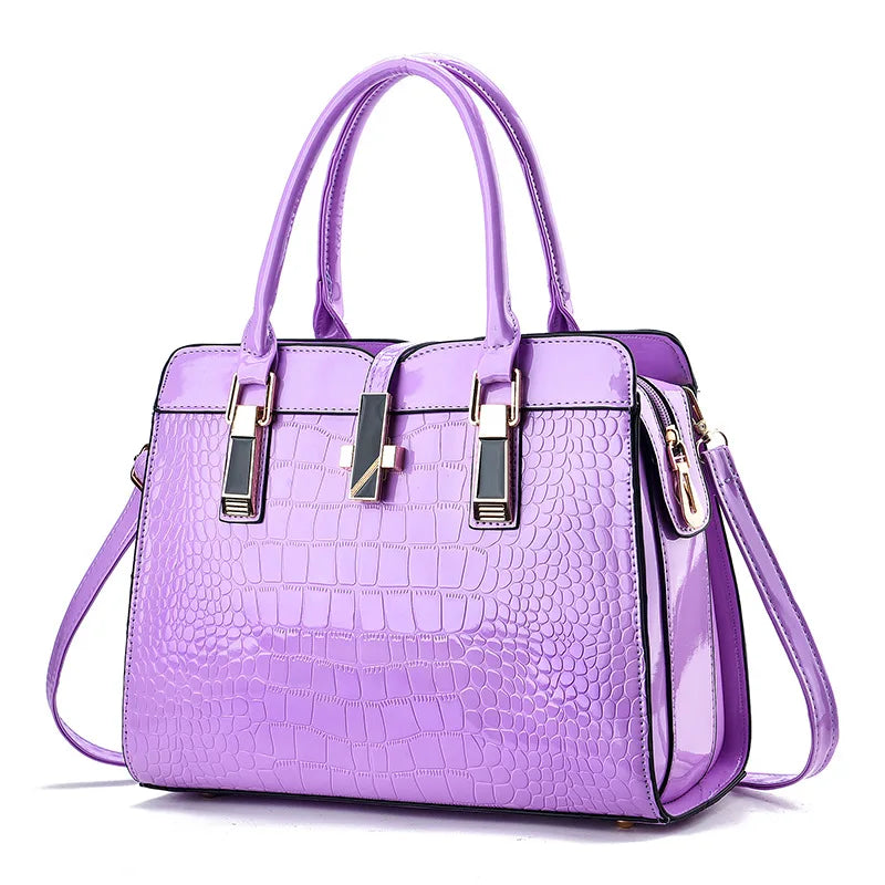 Luxury Brand Designer Women's Handbag | Large Capacity Single Shoulder Crossbody Bag & Crocodile Pattern Commuting Tote Luxegan