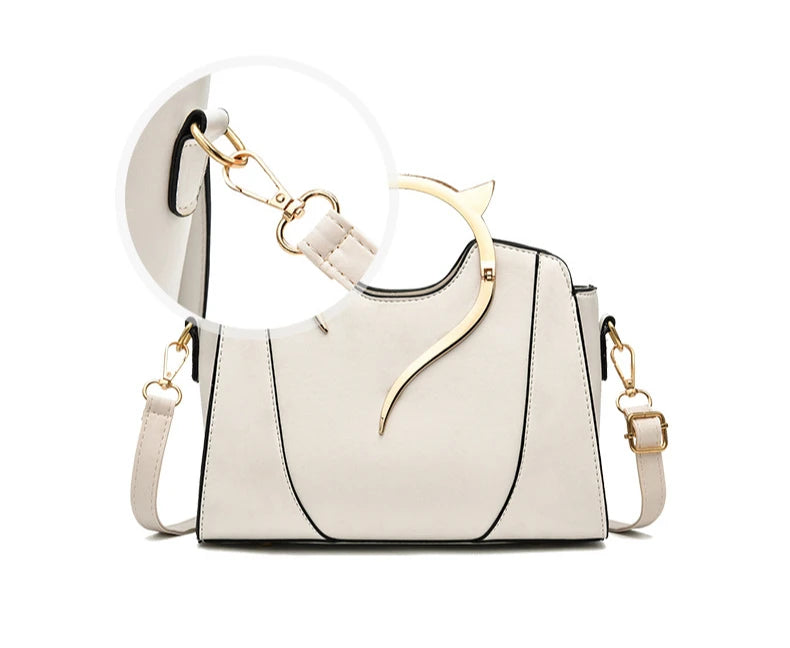 Fashion Leather Shoulder Bag & Chain Purse for Women | Small Crossbody & Trendy Underarm Bag (Square Satchel Handbag) Luxegan