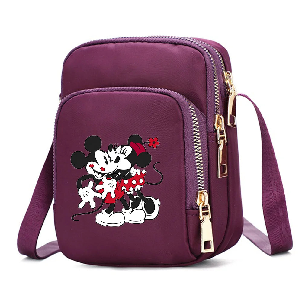 Mickey & Minnie Mouse Shoulder Bag | Cartoon Crossbody Handbag Luxegan