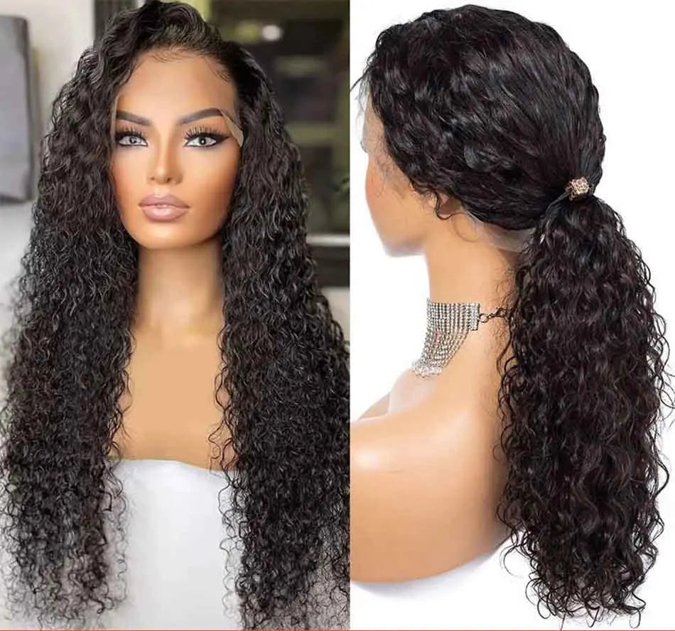 13x4 HD Lace Front Water Wave Wig | Long | 360 Lace Frontal | Brazilian Virgin Hair Luxegan