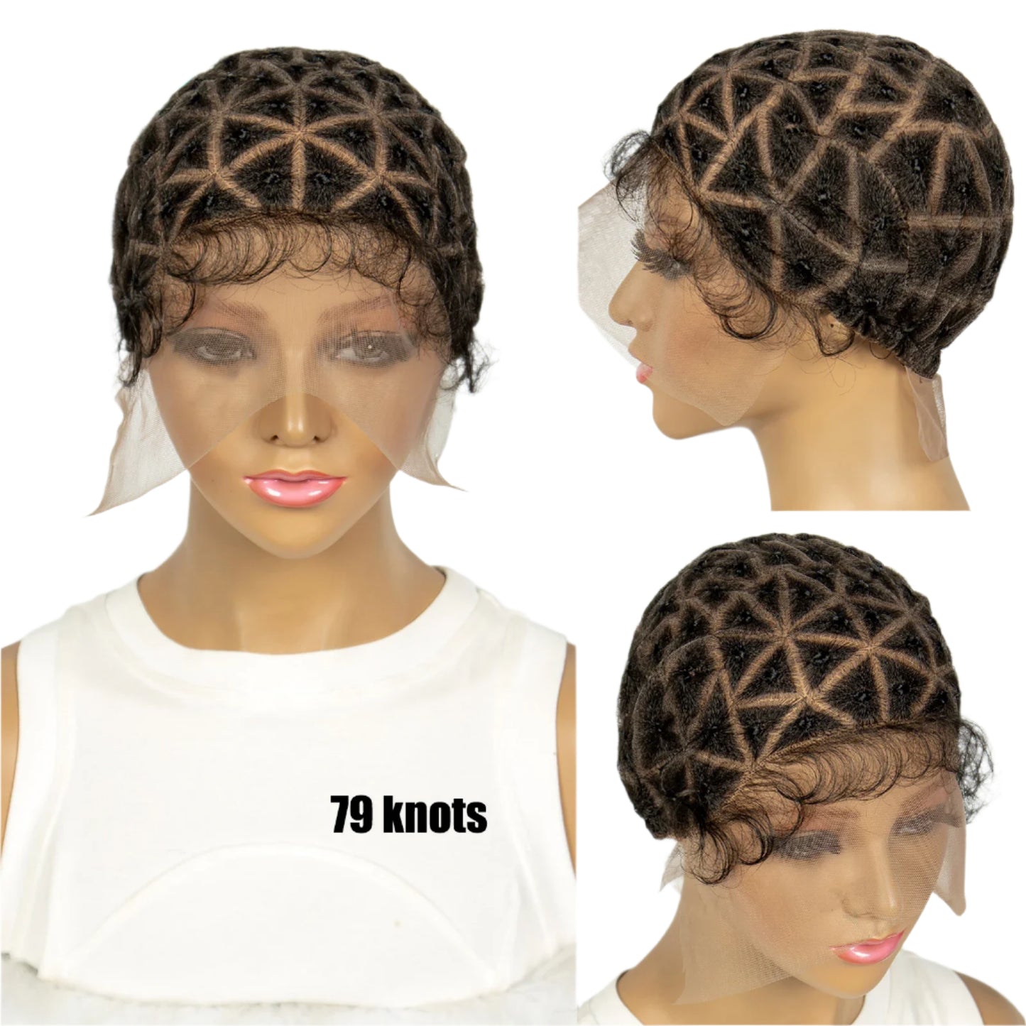KIMA Pre-Parting Crochet Braid Mesh Cap | Boho Style | Baby Hair Feature Luxegan