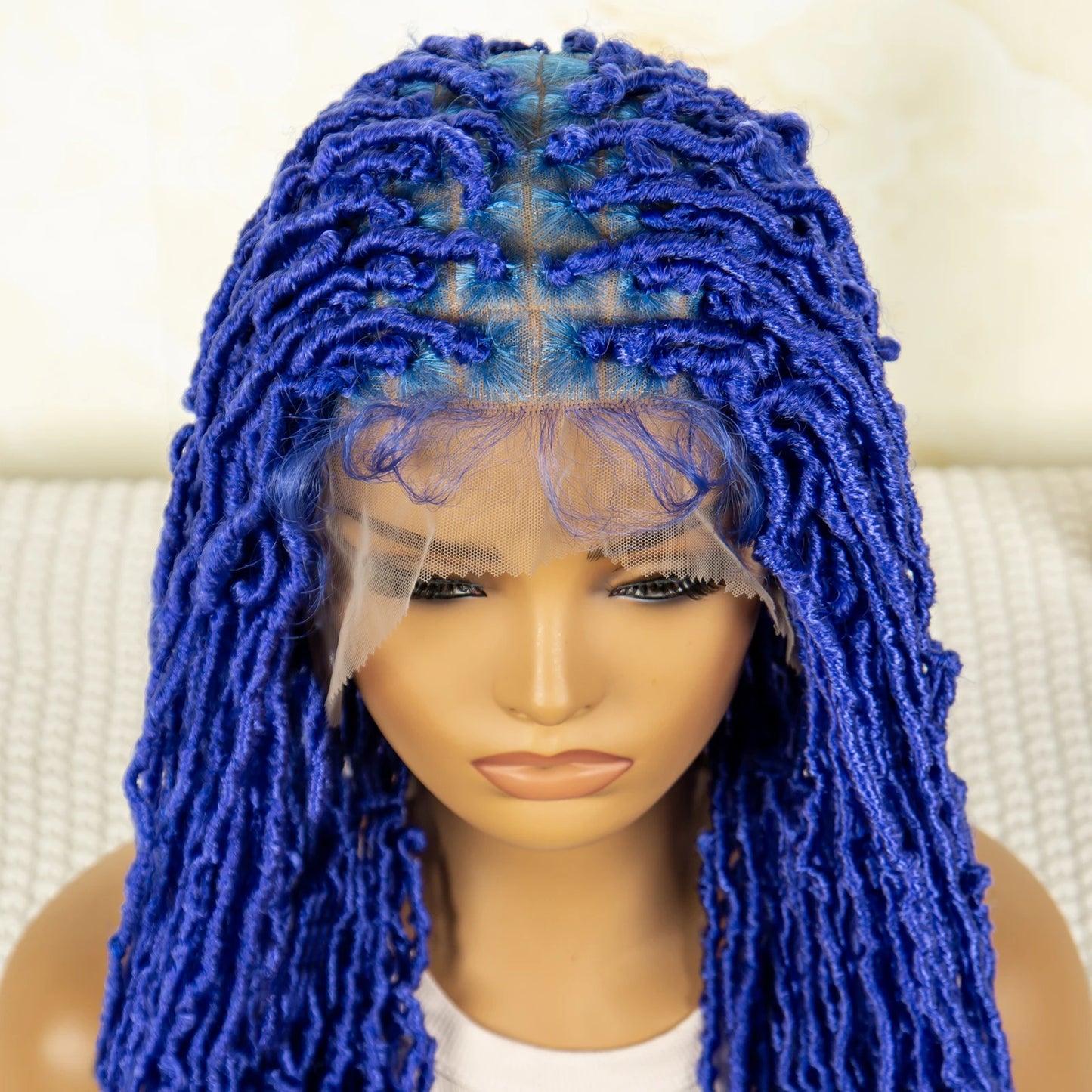 Red Box Braids Full Lace Wig | 36 Inches | Crochet Braids | Knotless | Kanekalon