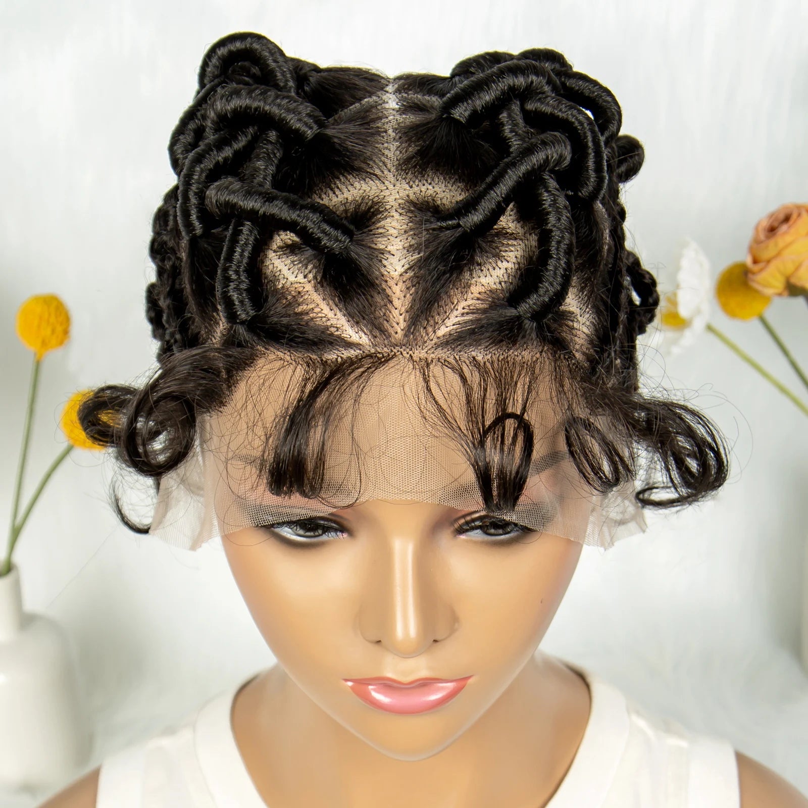 KIMA Knotless Cornrow Braids Wig | Full Lace Locs & Twists Luxegan