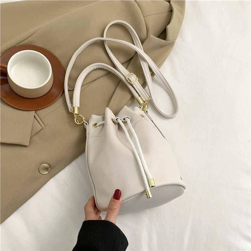 Designer Black Coffee Crossbody Bags Women Luxury Pu Leather Handbags And Purse | Retro Bucket Shoulder Bags Tote Luxegan