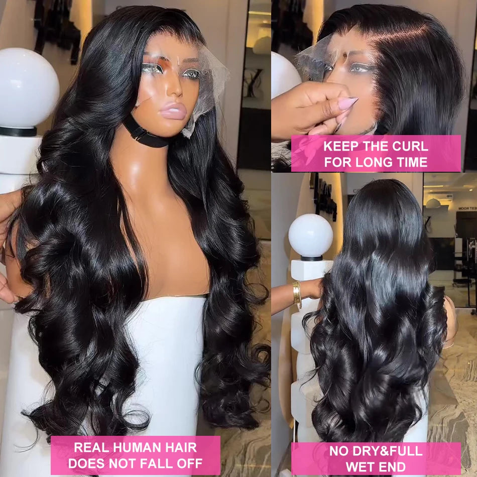 Brazilian Body Wave 13x6 / 360 HD Transparent Lace Front Wig | Pre-Plucked 13x4 Lace Frontal Human Hair Wig for Women Luxegan