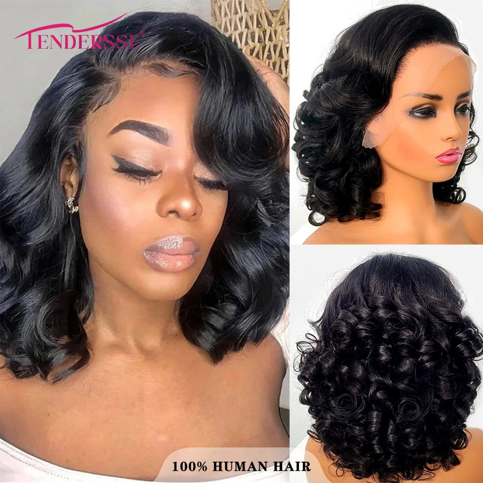 Effortless Beauty: Vietnamese Bouncy Curly Wave Lace Front Wig | Remy | Density Double Drawn | Loose | HD Lace | Glueless | Lace Frontal | Raw Human Hair Wigs