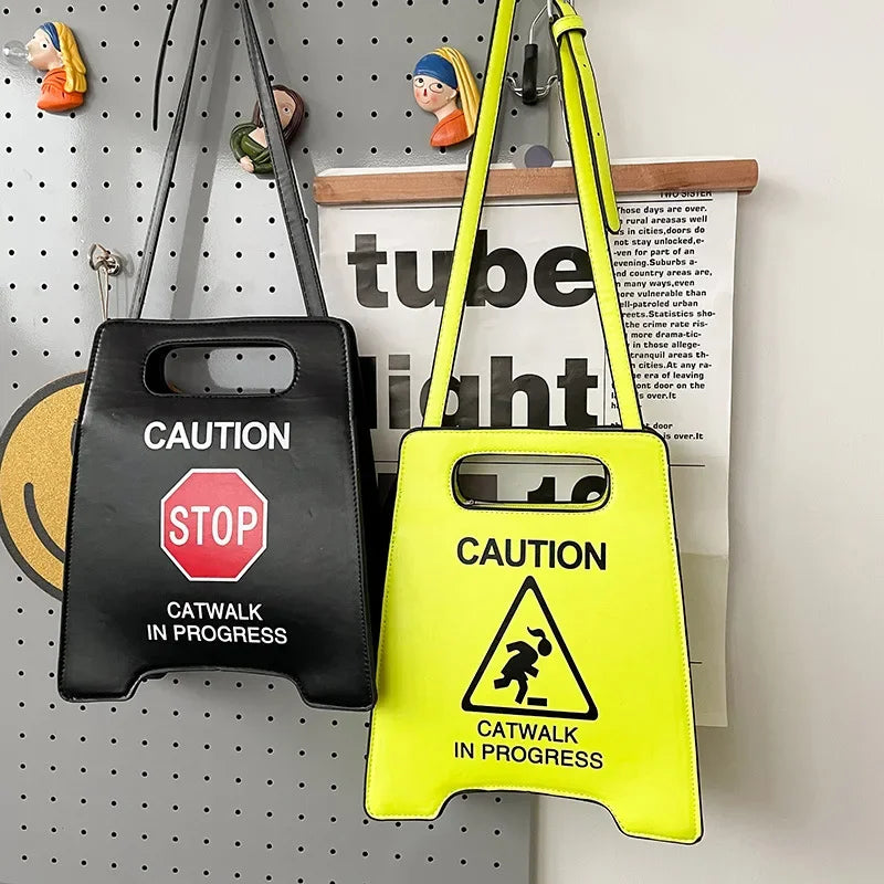 Novelty Stop Sign Purse | PU Leather Handbags & Fashion Crossbody Bag Luxegan