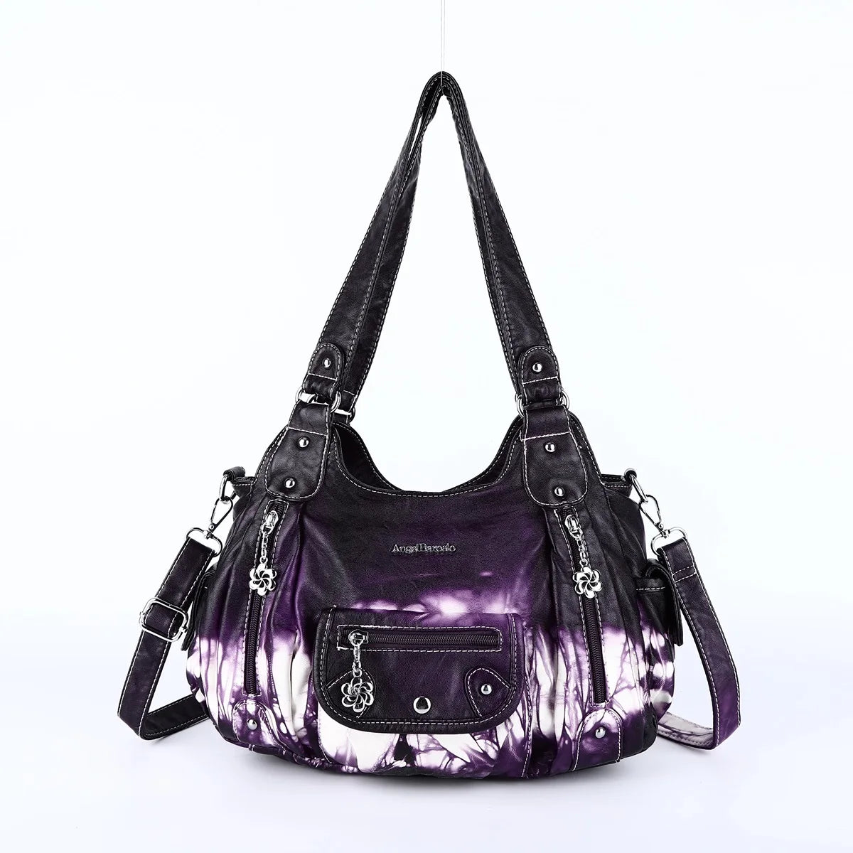 Fashion Women's PU Leather Top-Handle Handbag | Soft Satchel Shoulder Bag & Crossbody Purse (Female Hᴏbos Style) Luxegan