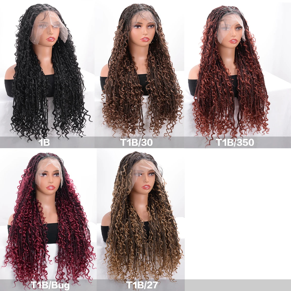 Bohemian Box Braids Full Lace Wig | Knotless | Twist Braids | Synthetic Lace Front