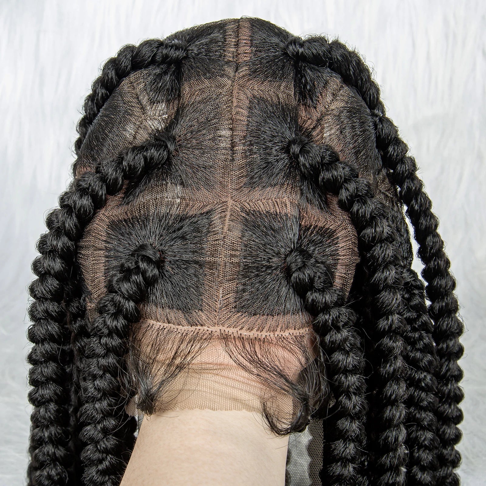 Beaded Dreadlocks Full Lace Wig | Knotless Box & Cornrow Braids Luxegan