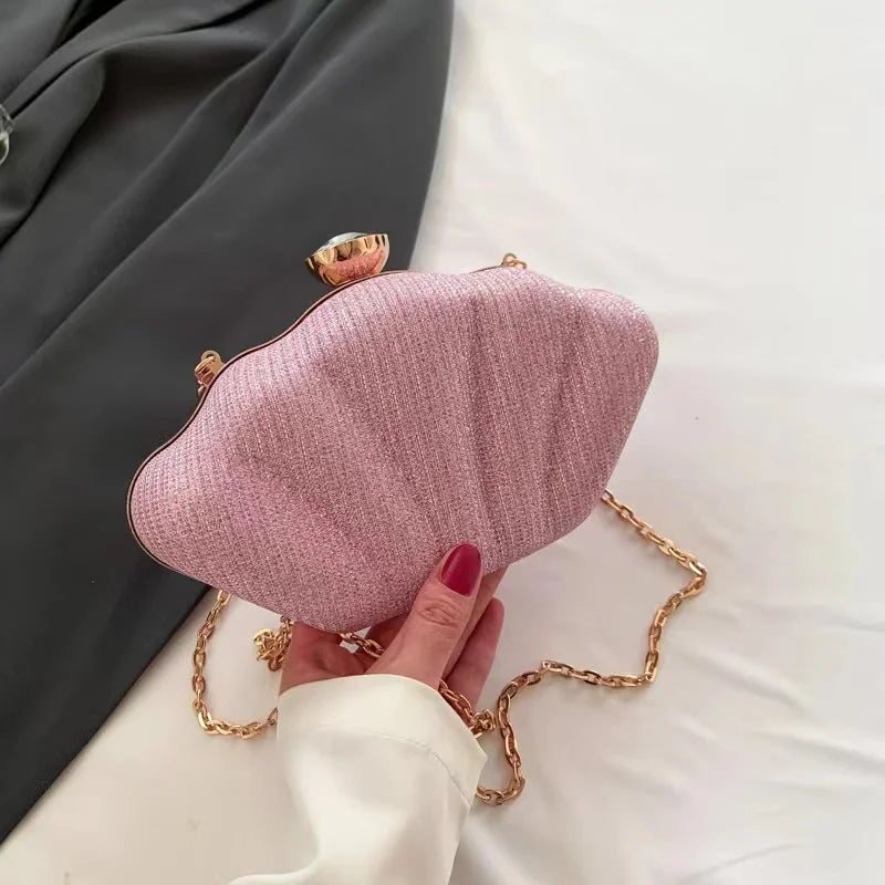 Luxury Shell Clutch | Metallic Evening & Crossbody Bag Luxegan