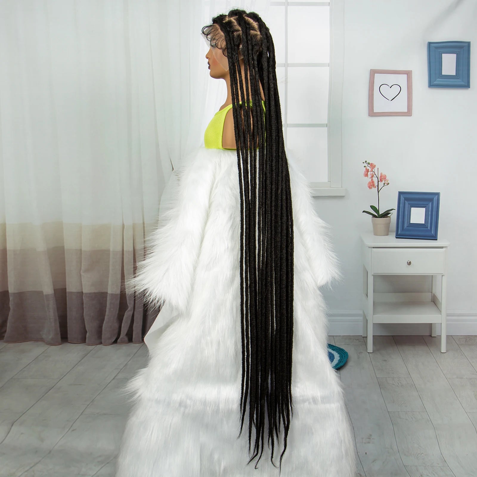 60" Super Long Knotless Box Braids Wig | Transparent Full Lace Luxegan