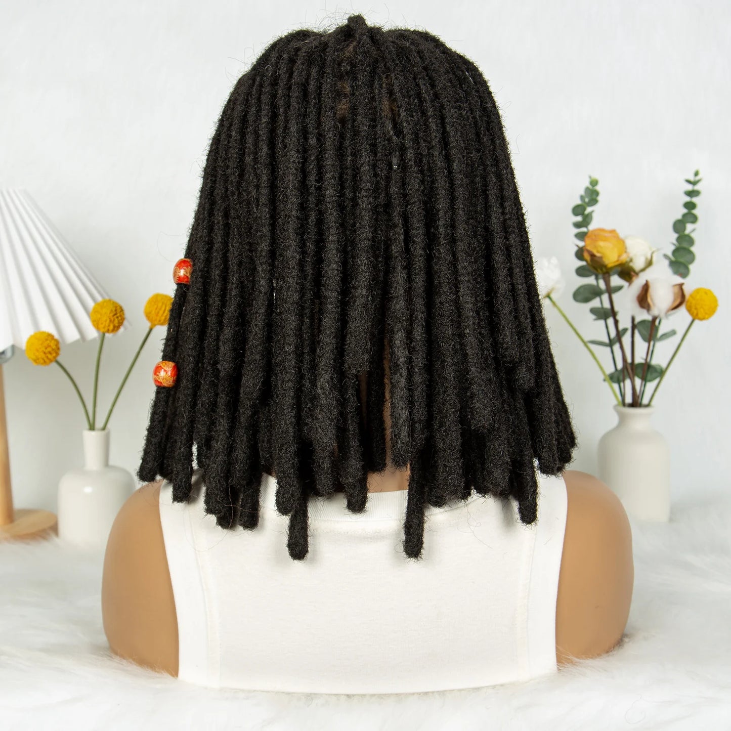 Short Locs Cornrow Braids Wig | Full Lace | Baby Hair | African Inspired Luxegan