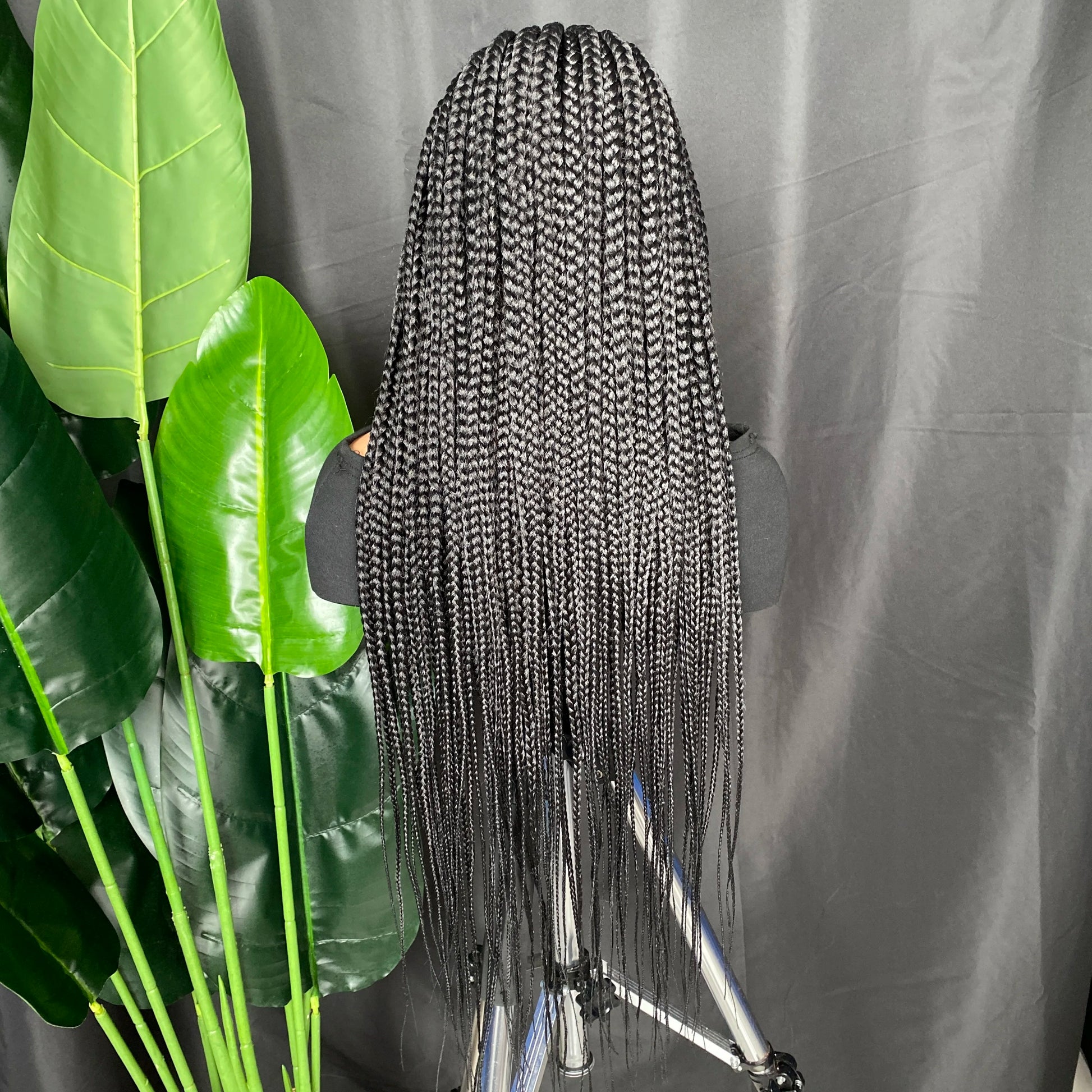 34" Knotless Box Braided Wig | Synthetic Lace Braided Wig | Long Braids | Baby Hair | Black Women