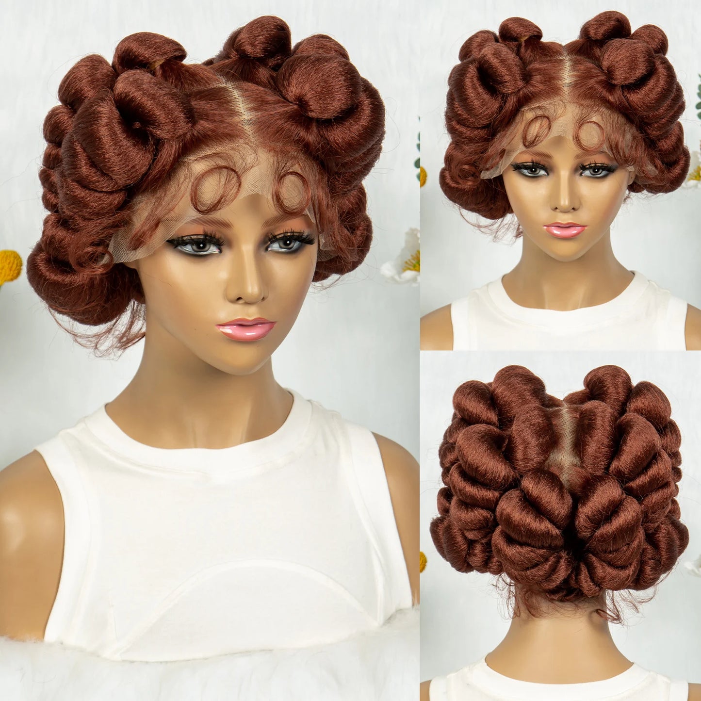 Knotless Box Braids Bantu Wig | Full Lace African Braiding  Luxegan