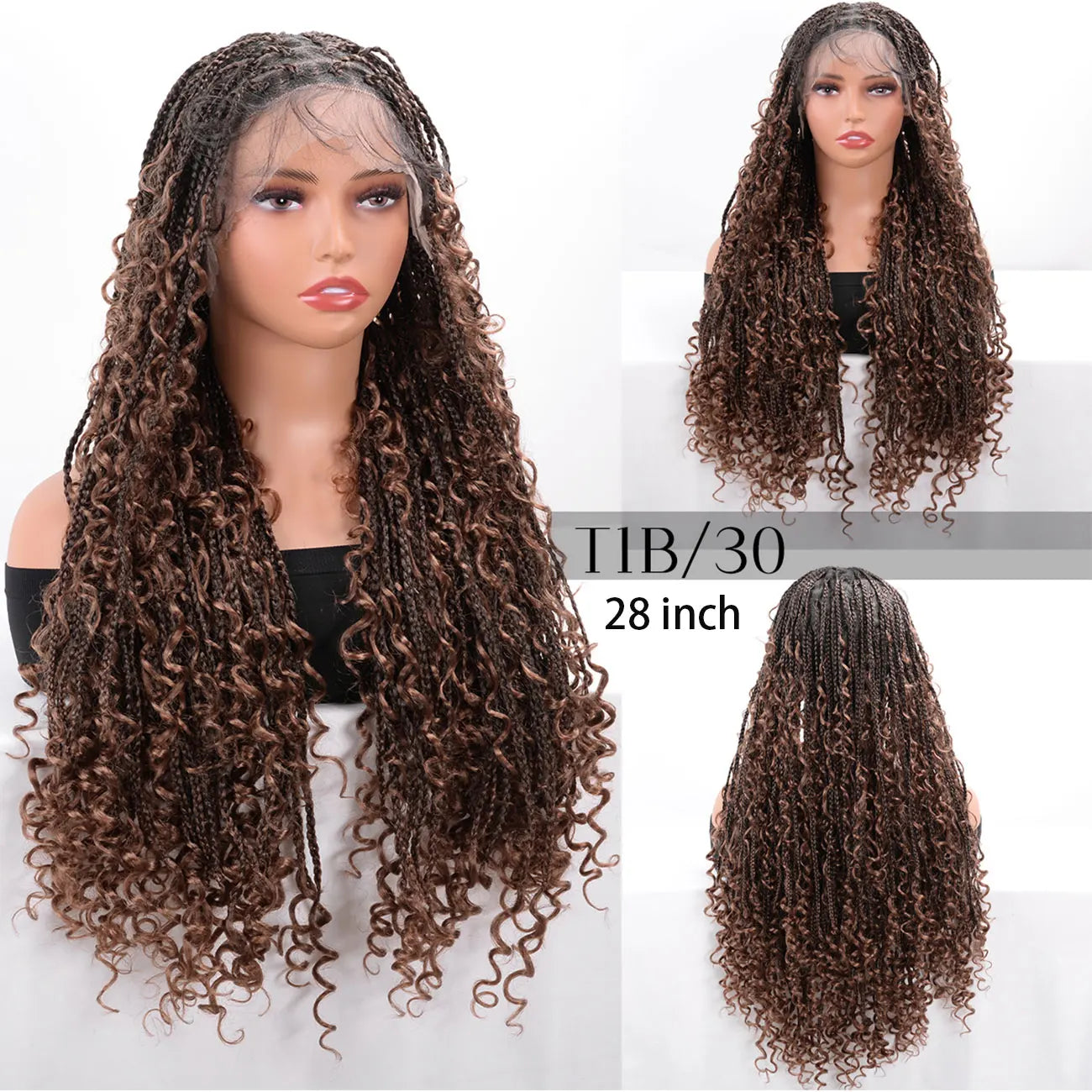 Bohemian Box Braids Full Lace Wig | Knotless | Twist Braids | Synthetic Lace Front
