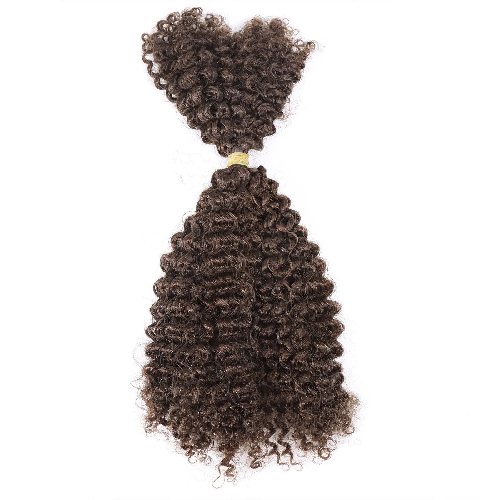 Ombre Honey Blonde Kinky Curly Human Hair Extensions | 50g Peruvian Crochet Bulk Hair (No Weft, Double Drawn) Luxegan